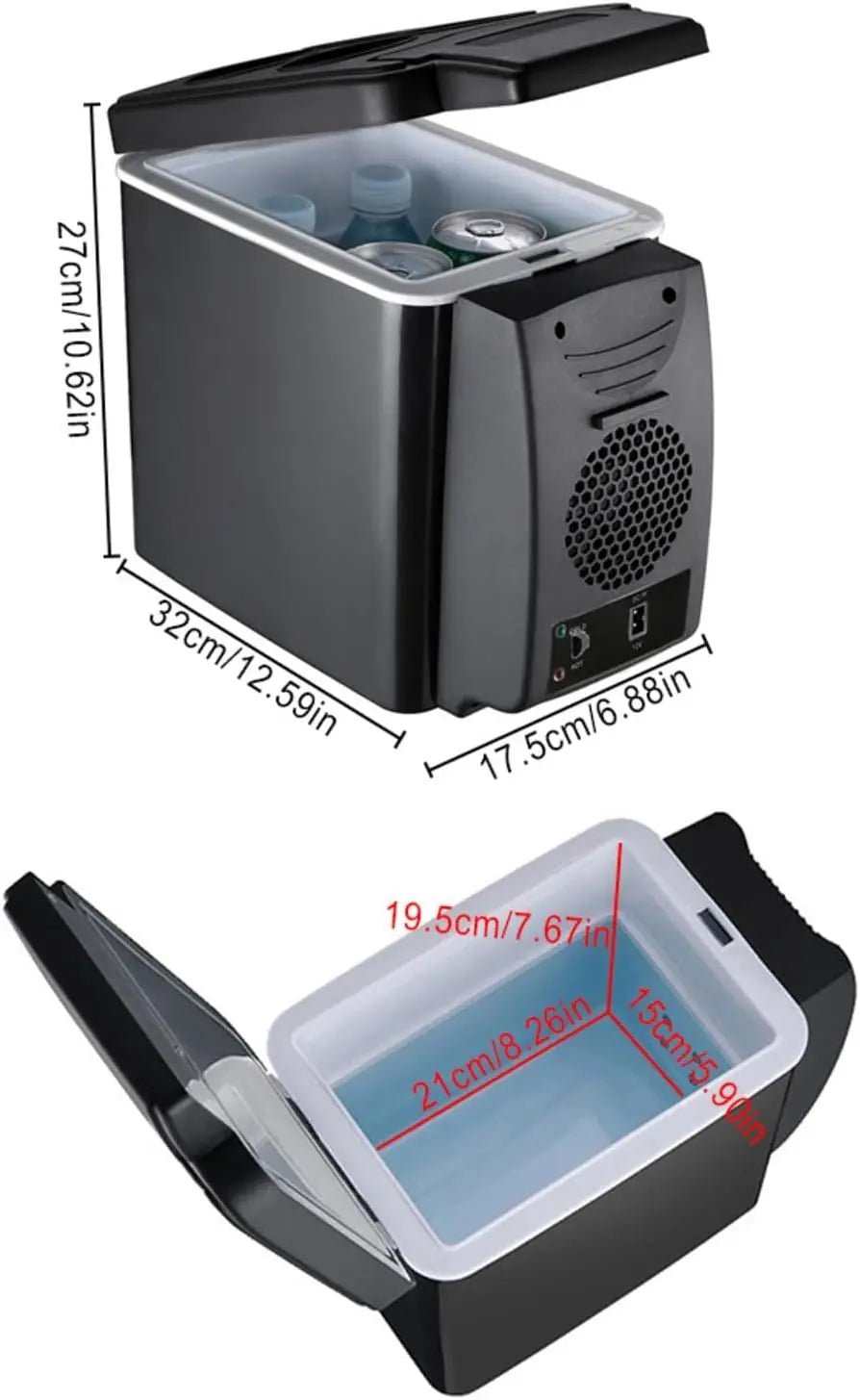 Portable 6L Car Refrigerator with Cooling & Heating , 12V/220V Travel Cooler