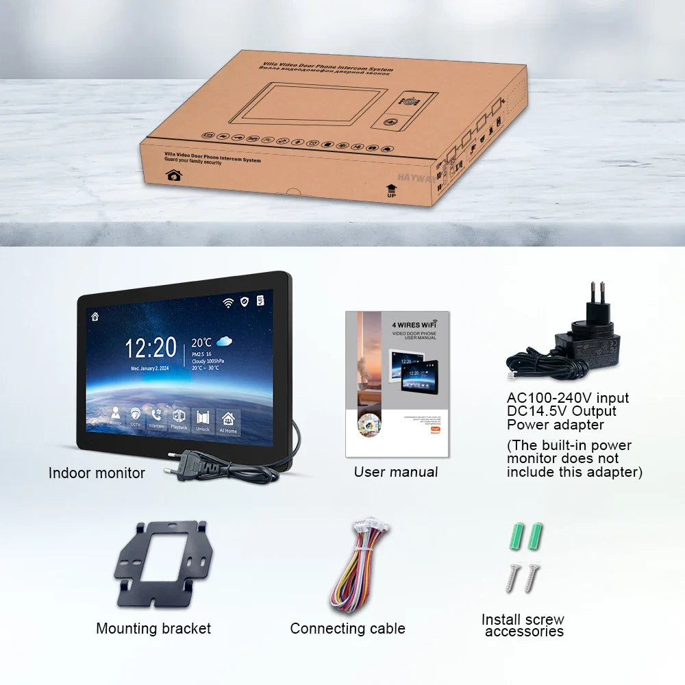10-inch 1080P Wireless Video Intercom with Mobile Unlock R6-M535BA-B