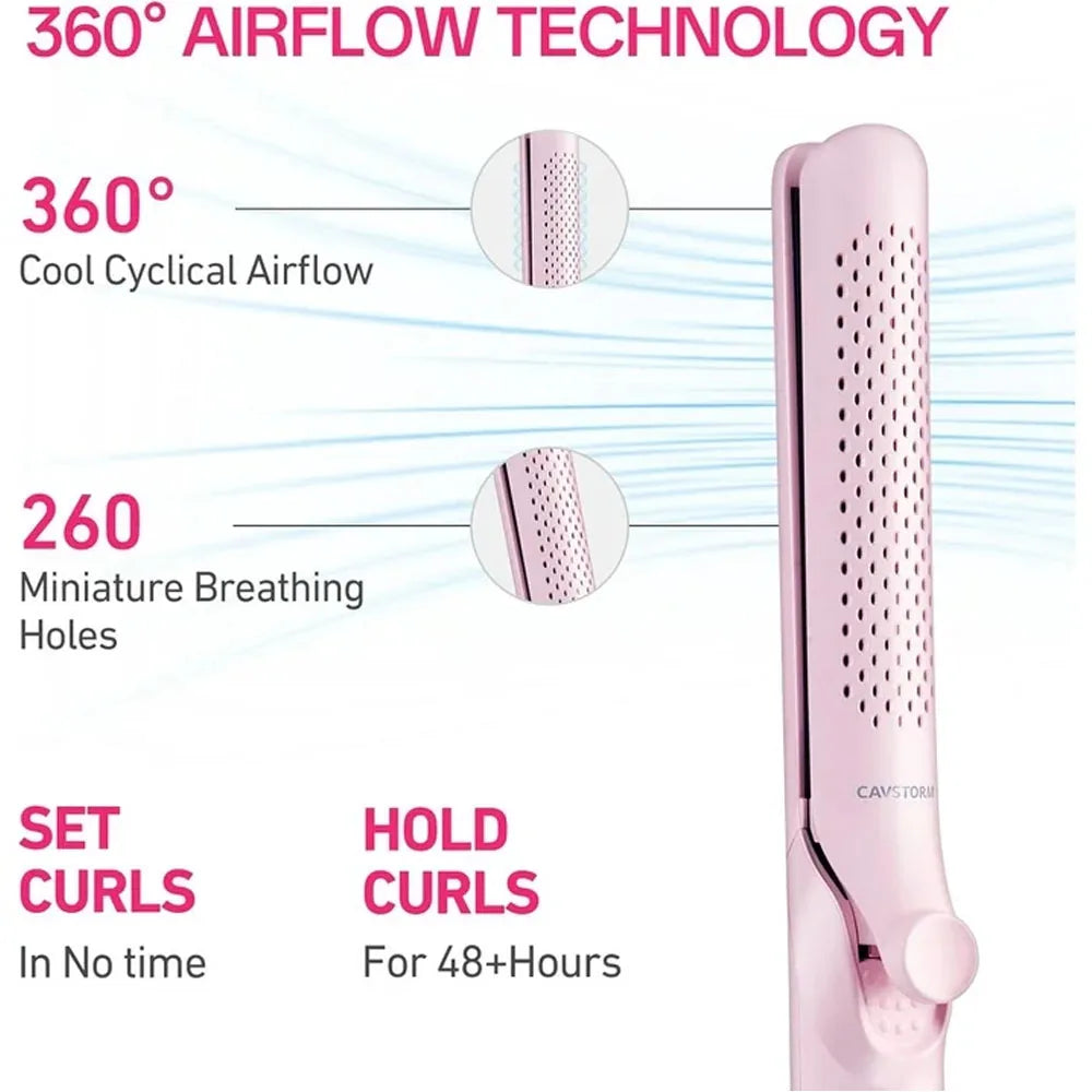 2-in-1 Curling Iron and Straightener with 360° Airflow