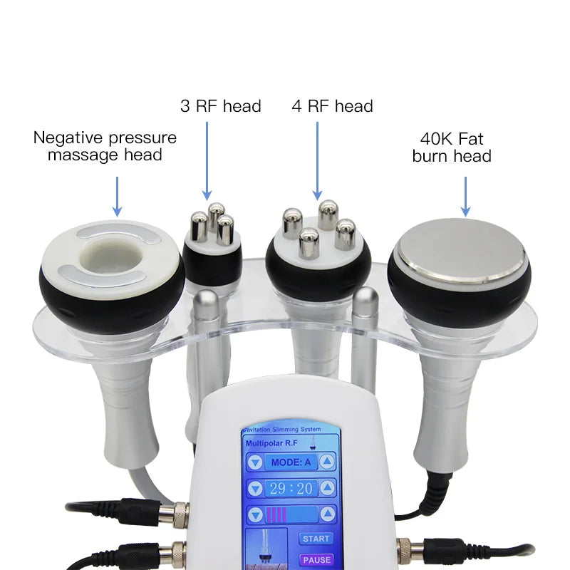Ultrasonic Cavitation Weight Loss & Anti-Aging Face Lifting Device for Home Use White