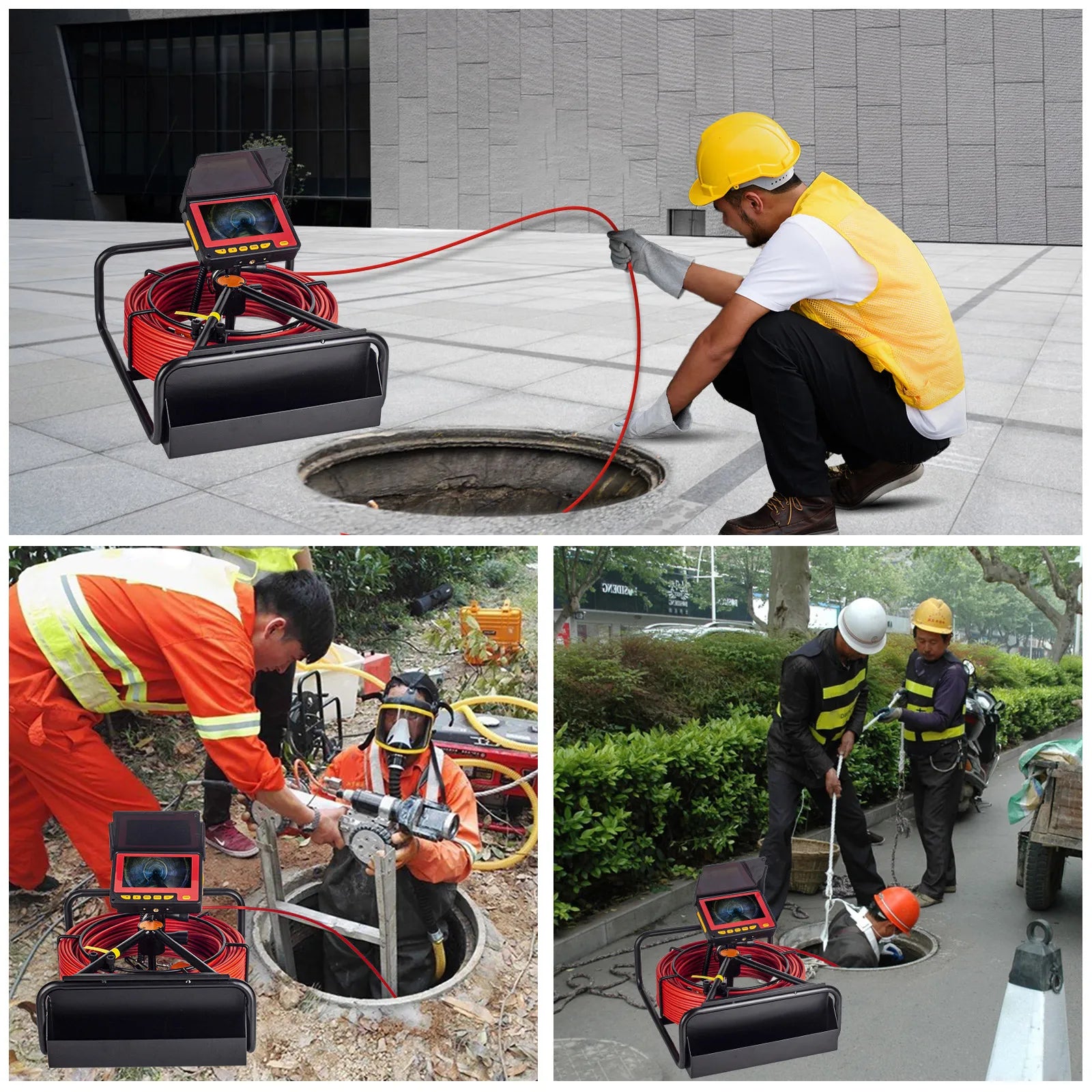 17mm Pipe Inspection Camera 10m with DVR and 16GB Storage