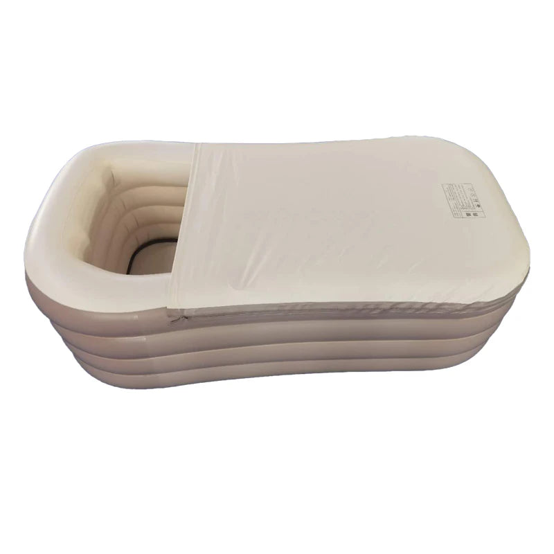 Portable Black Inflatable Adult Bathtub with Air Pump 152cm