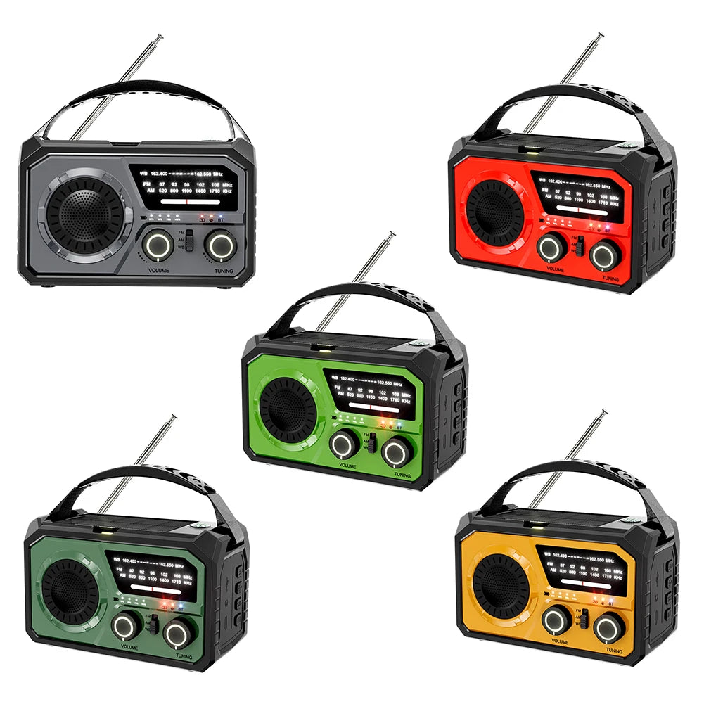 16000mAh Emergency Radio with Flashlight and Power Bank