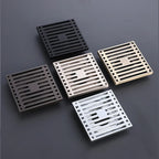 Gun Gray Stainless Steel Deep Water Floor Drain Anti-Odor, Waterproof, Bathroom & Laundry Use