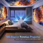 Portable 4K Home Projector with Auto Focus & Android 11