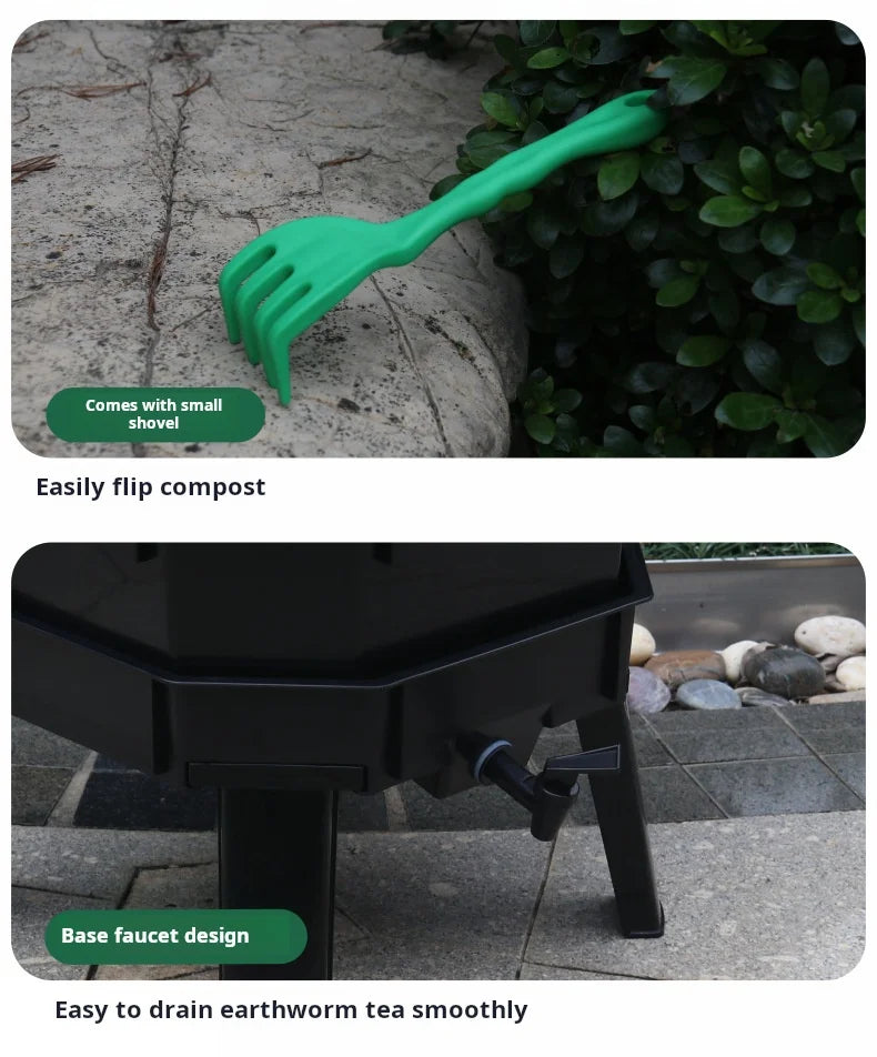 Outdoor Compost Storage Bin for Organic Household Waste