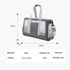Outdoor Cat & Dog Carrier Grey 44x18x30cm