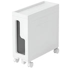 16cm-1-Layer Ultra-Narrow Plastic Storage Cabinet with Wheels