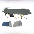 Portable Folding Bed Single Person Recliner for Office Nap & Outdoor Camping