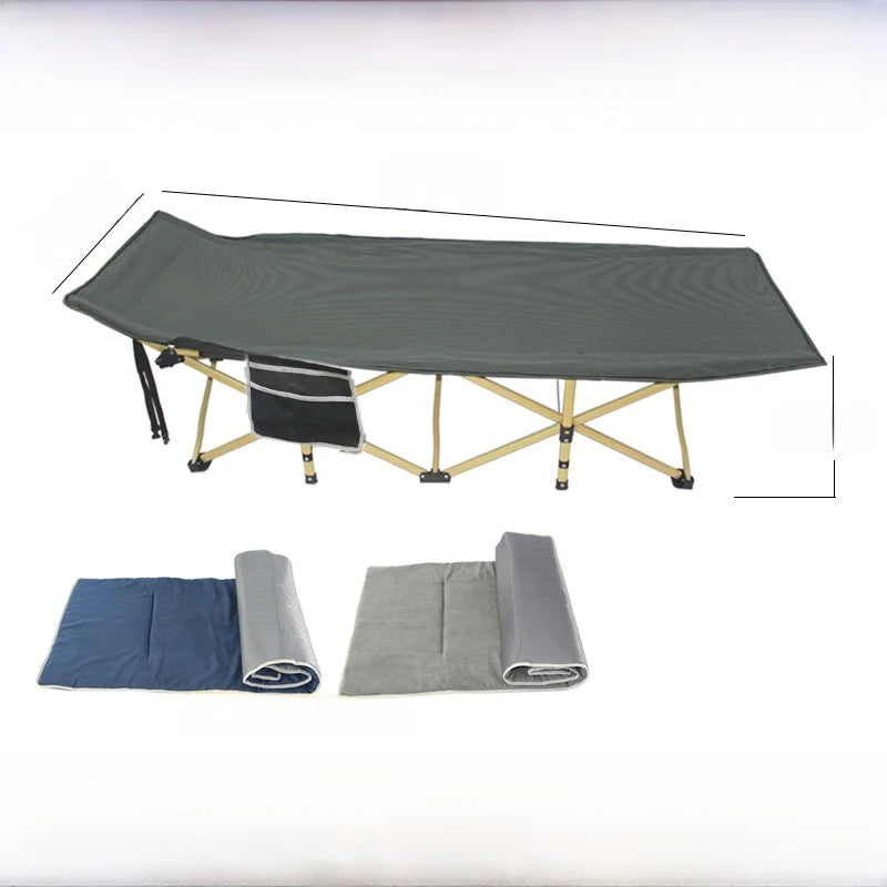 Portable Folding Bed Single Person Recliner for Office Nap & Outdoor Camping