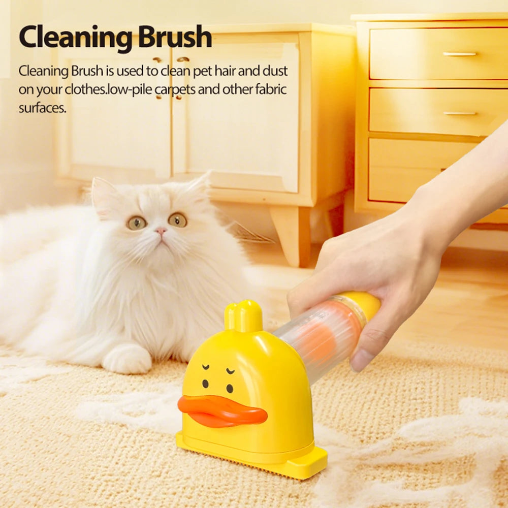 Yellow Pet Grooming Vacuum Kit with Hair Remover Brush