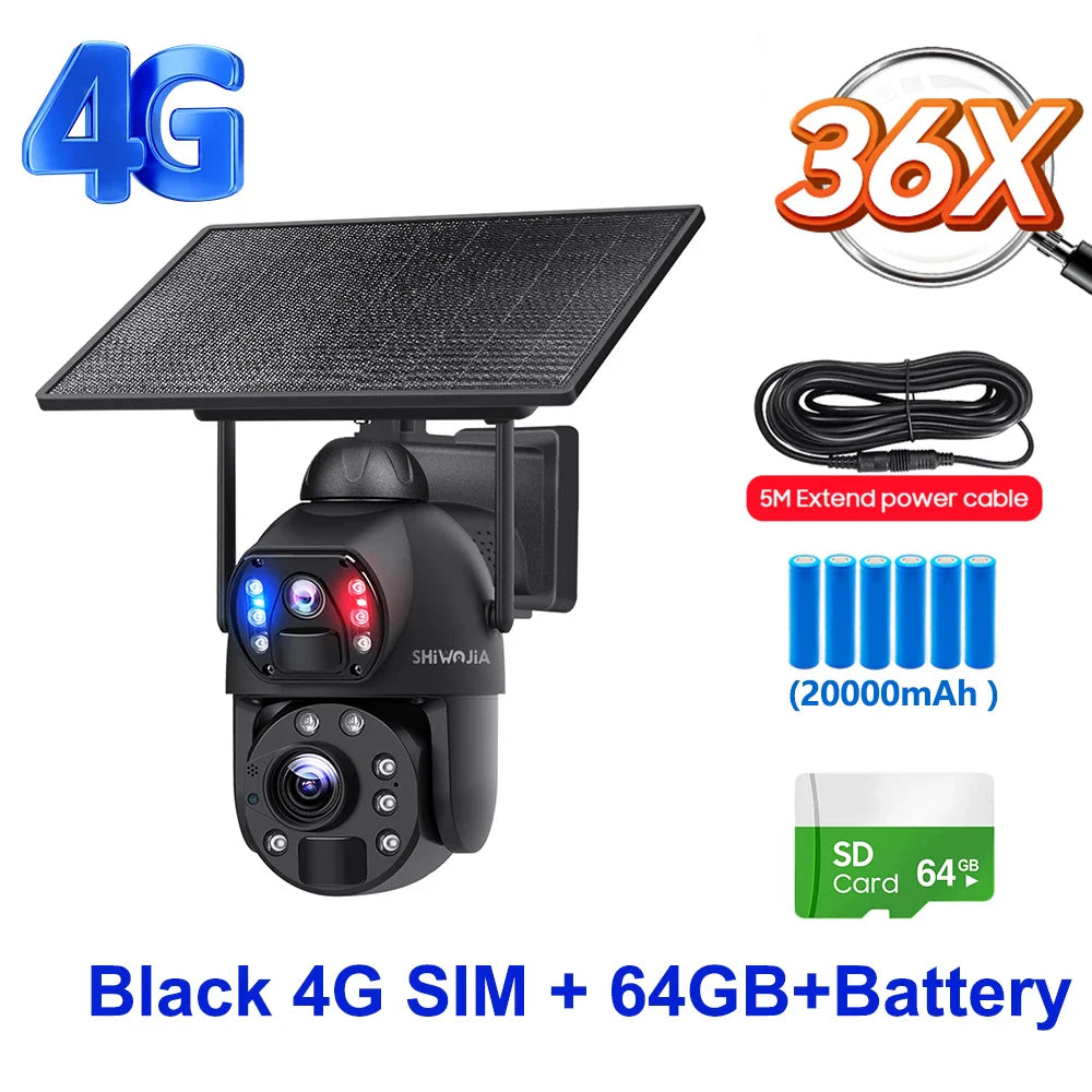 Outdoor 4K WiFi Camera with 36X Zoom and Audio