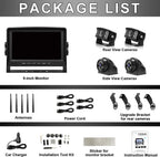 1080p Wireless 7" Quad Monitor with Side & Rear Cameras 4CAM 128G
