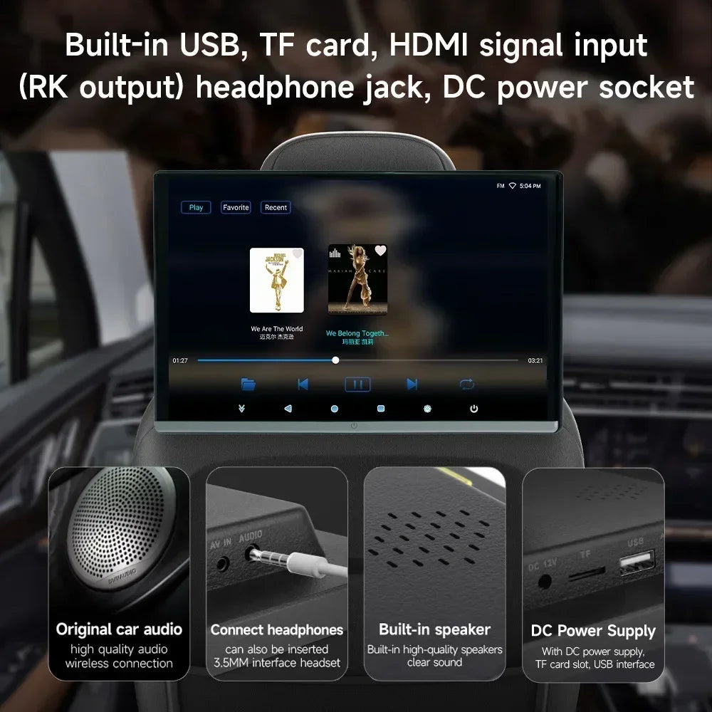 13.3" Touchscreen Car Monitor with WiFi and Bluetooth