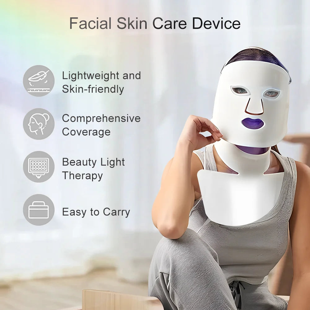Anti-Aging LED Face & Neck Mask with Red Light – AU Plug