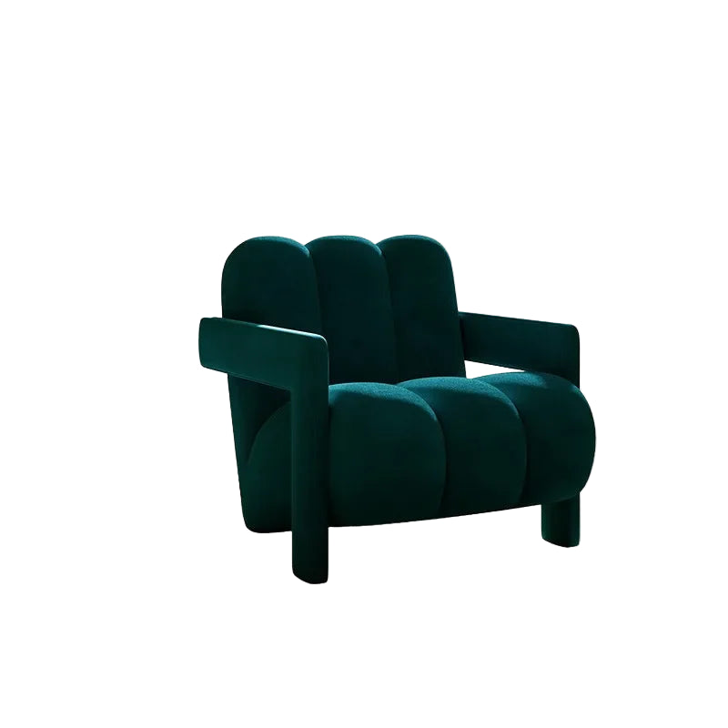 Modern Velvet Leisure Chair Comfortable Single Sofa for Living Room or Balcony