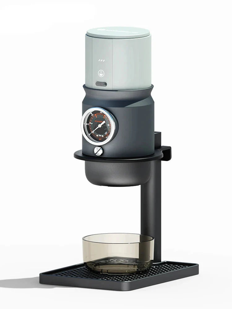 Portable Electric Espresso Maker with USB-C, Travel-Friendly gray