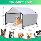 Foldable Outdoor Dog Tent – Waterproof Oxford Fabric, Black-L