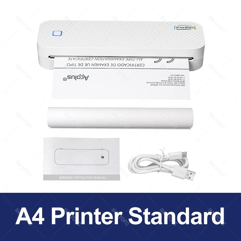 Wireless A4 Thermal Printer for Home, Office & Travel