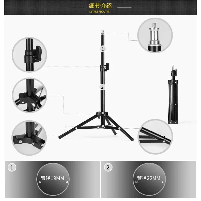 12W LED Light Kit with Adjustable Stand for Photography & Video