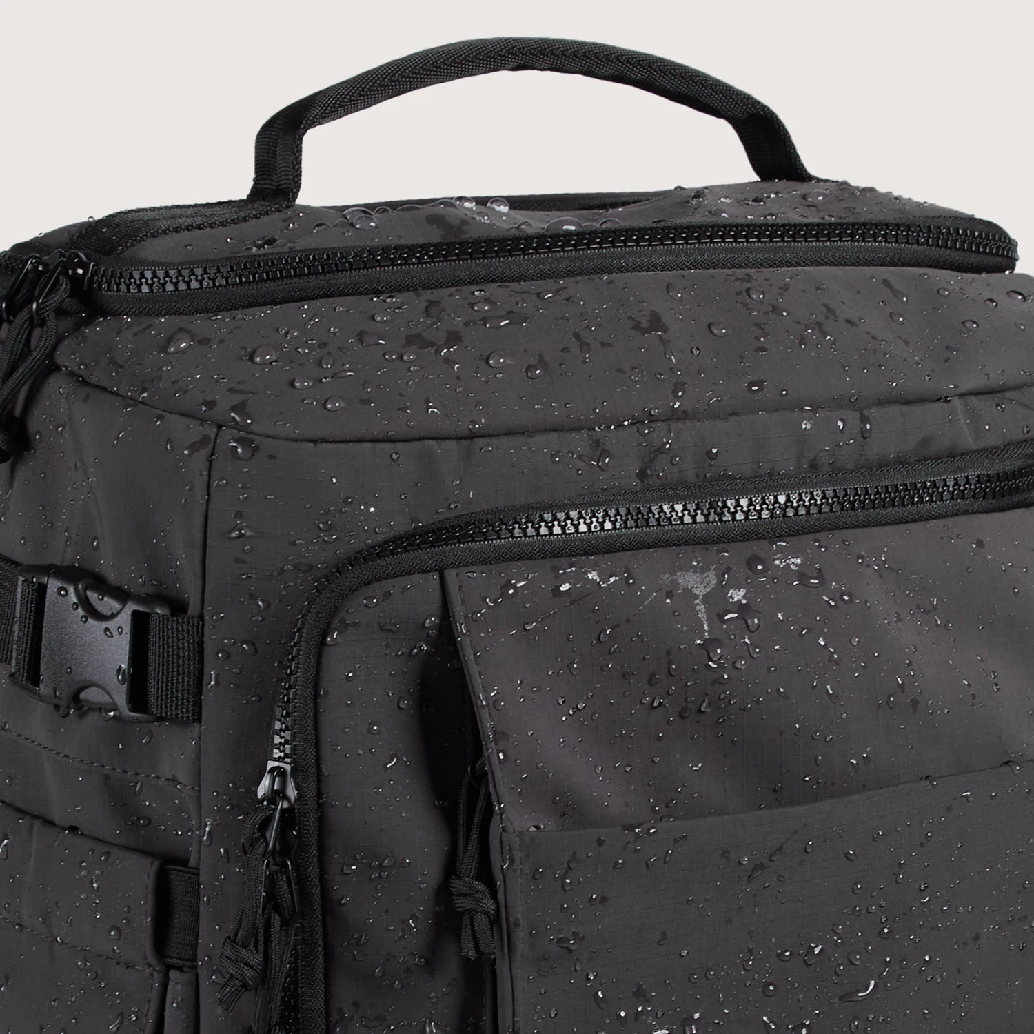 Black Expandable Travel Backpack with Laptop and USB Port