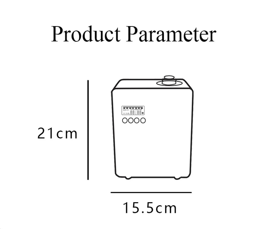 Wall-Mountable Scent Diffuser for Large Rooms and Lobbies Black