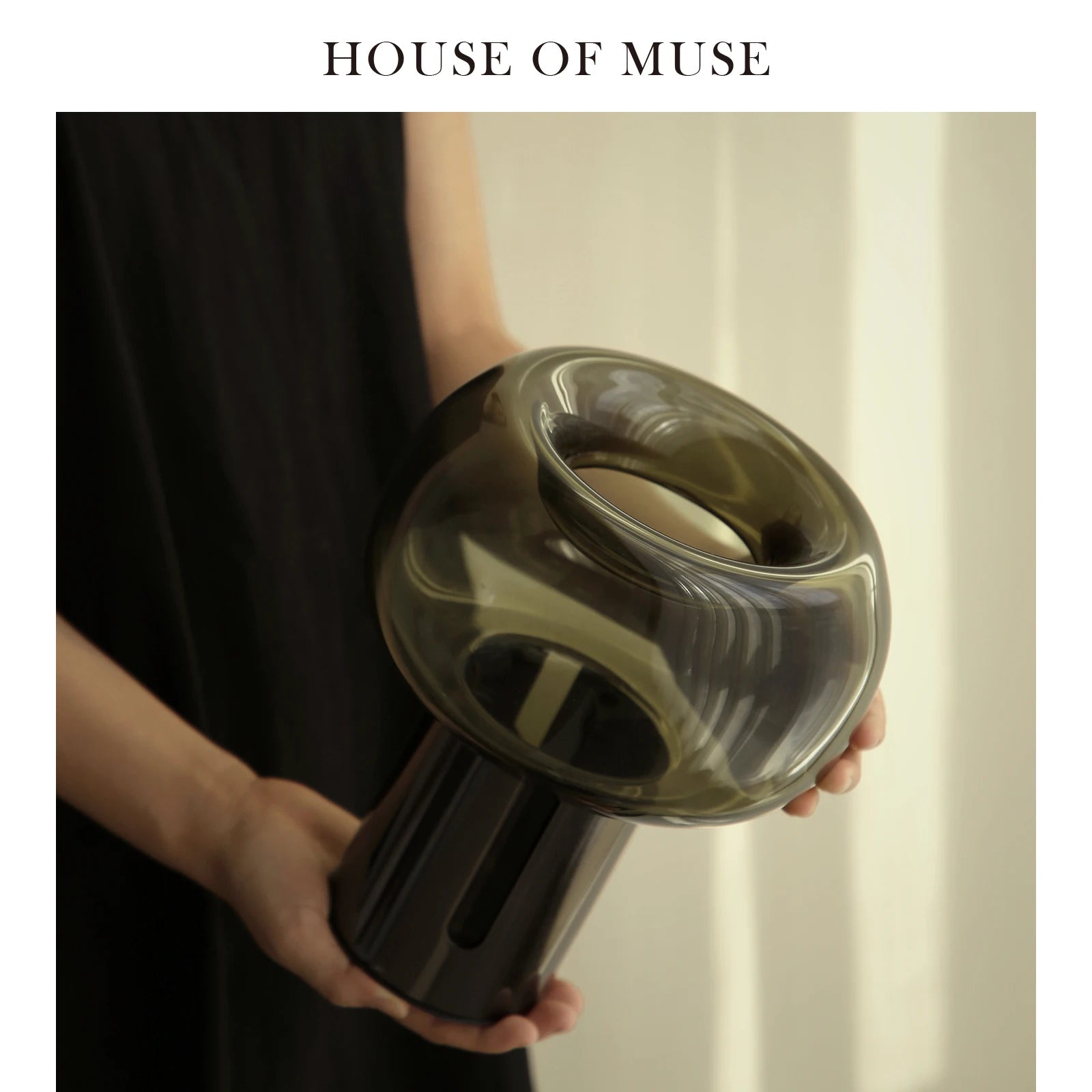 Luxury Retro Glass Vase for Living Room Ornaments