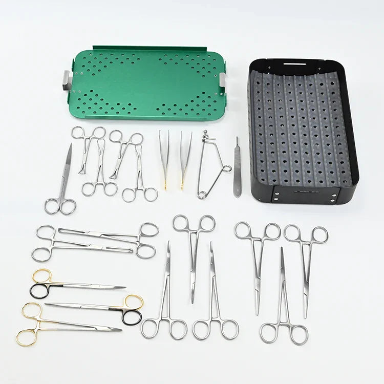 16-Piece Veterinary Soft Tissue Surgical Kit for Small Animals