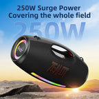 Portable Outdoor Bluetooth Speaker 250W with Fast Charging