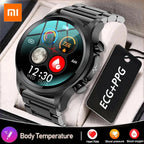 Fitness Smartwatch ECG Blood Pressure Heart Rate Red Strap