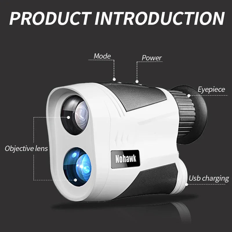 1000m Laser Golf Rangefinder with 6X Zoom & Angle Measurement