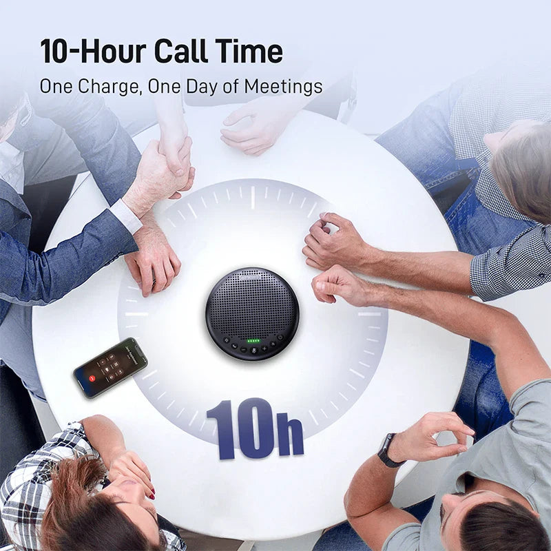 Cordless Conference Speaker with 8-Mic 360° Audio Speakerphone