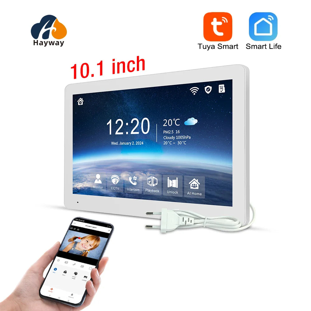 10-inch 1080P Wireless Video Intercom with Mobile Unlock R6-M535WA-B