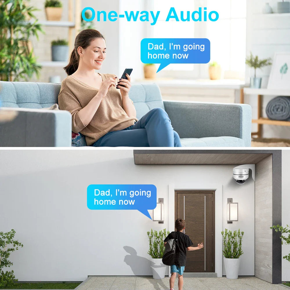 4K Outdoor PTZ IP Camera with 5X Zoom and Auto Tracking 8MP Add 128G