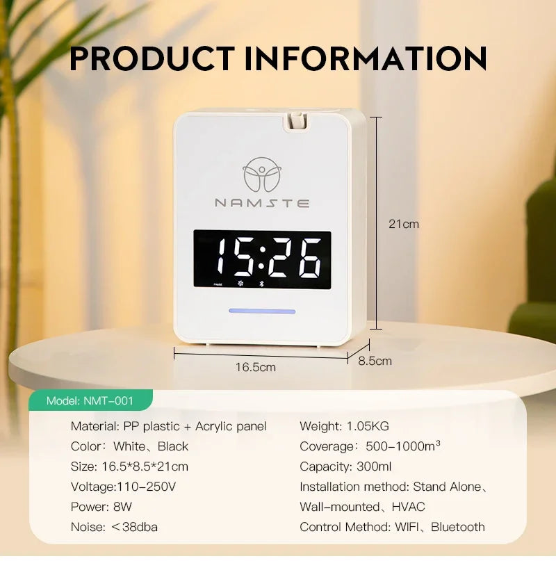 Smart WiFi Bluetooth Aroma Diffuser for Large Rooms White