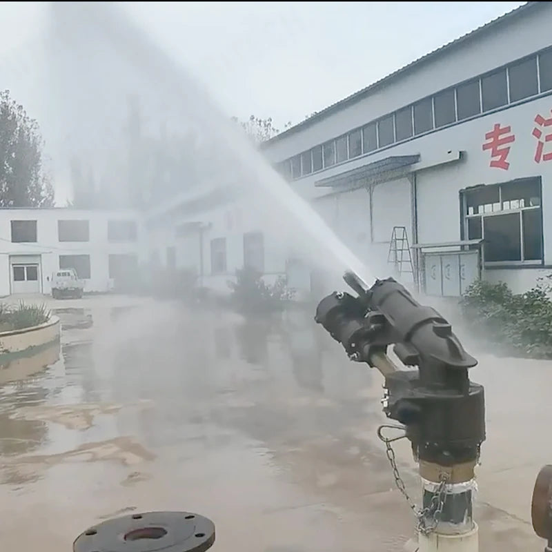 2" Long-Range Agricultural Sprinkler 360° Automatic Gear Drive, Heavy Duty Metal Rain Gun