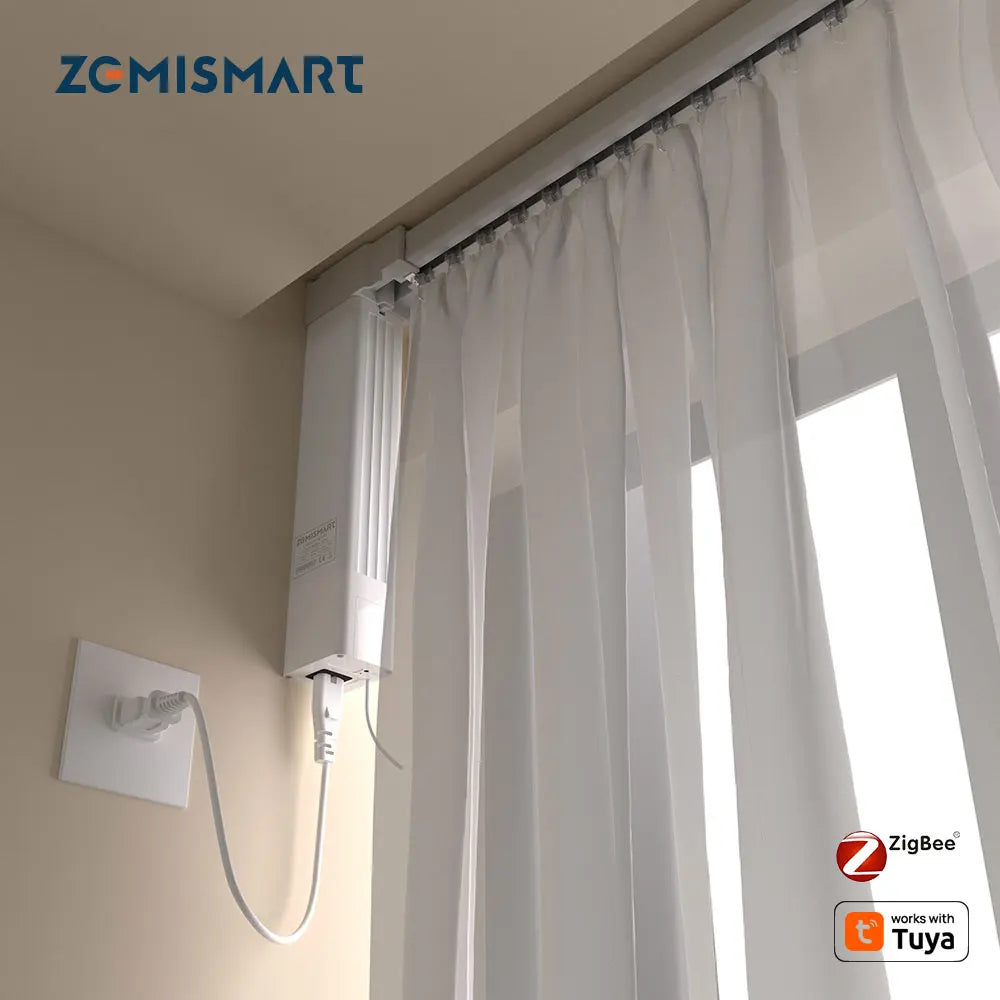 Electric Curtain Track with Zigbee Integration for Smart Homes