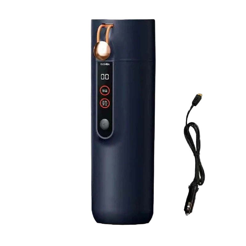 460ml Smart Travel Electric Hot Cup 12V/24V Portable Car Kettle with Adjustable 60-100°C Heating
