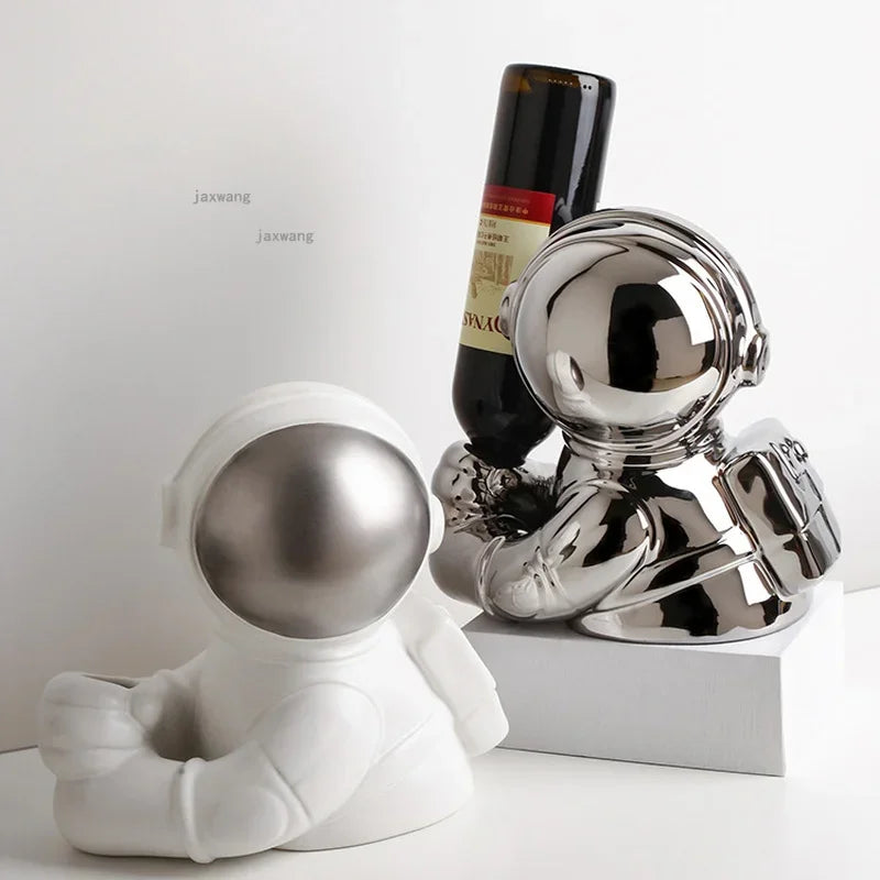 Creative Astronaut Wine Rack Space-Themed Wine Holder for Kitchen, Living Room, Bar