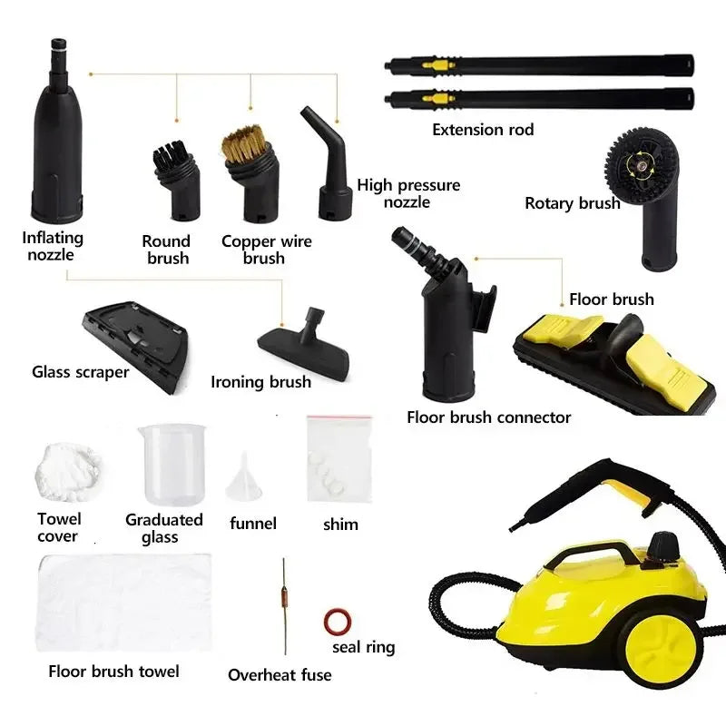 Compact Handheld Steam Washer 2000W – Powerful Cleaning for Bathroom and Kitchen