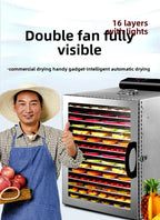 Home Food Dehydrator 16 Layers, Dried Fruit Maker & Meat Dryer Appliance