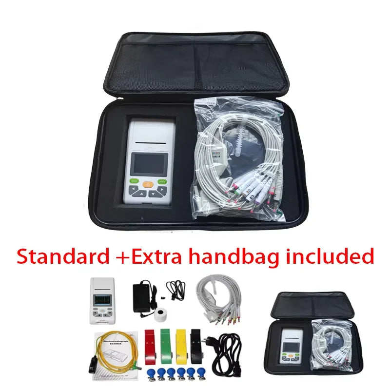 12-Lead ECG Machine with Touchscreen and Auto-Diagnosis