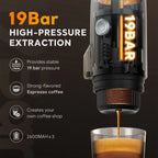 3-in-1 Portable Electric Espresso Maker for Travel & Camping
