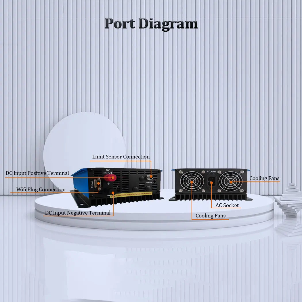 1000W Solar Inverter with Wi-Fi and Pure Sine Output