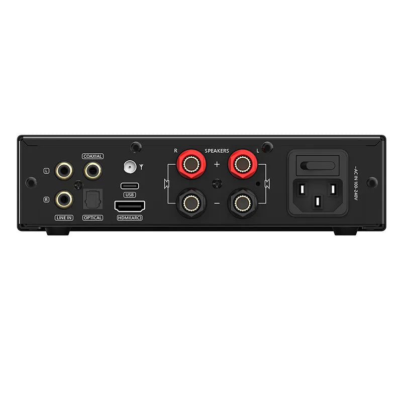 100W Dual-Channel Power Amplifier with Bluetooth & HDMI