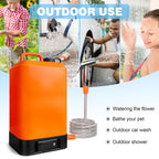 16L Portable Electric Shower for Camping IPX6 Pump with USB Recharge & Long Hose