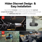 2.5K Front and Rear Dash Cam with WiFi, Dual Lens, 140° Wide Angle & Loop Recording