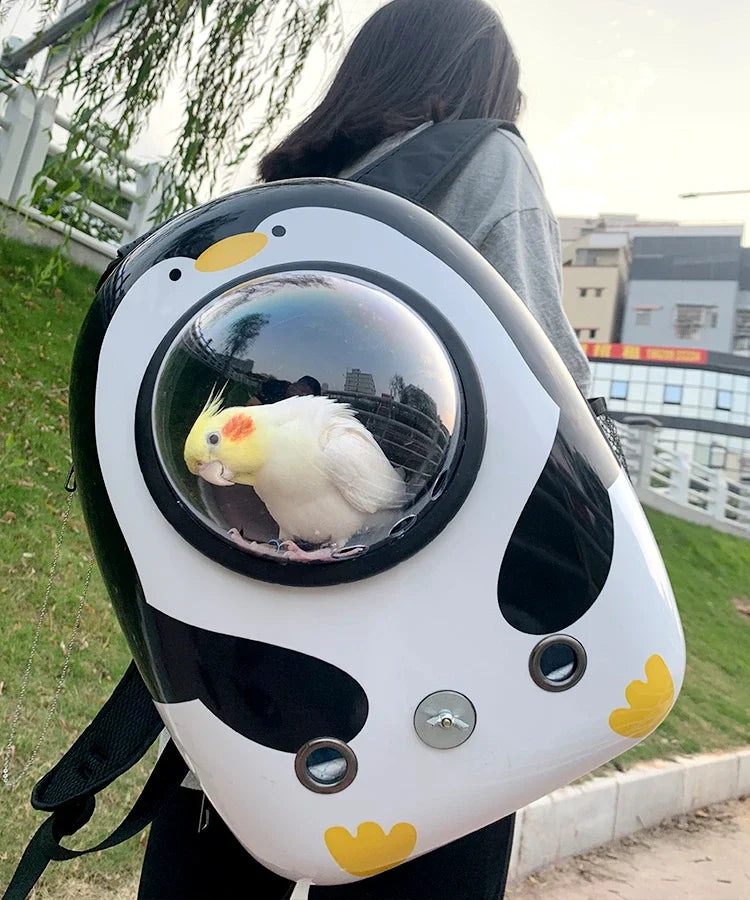 Breathable Space Capsule Bird Carrier Backpack for Outdoor Travel