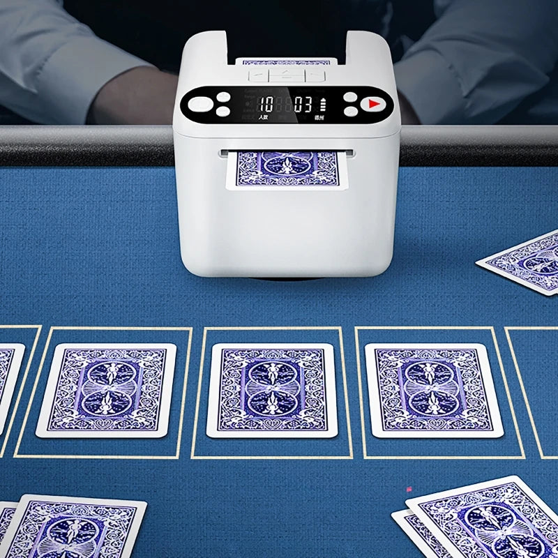 Automatic Card Dealer with OLED Display & AI Shuffle – Supports 2–12 Players