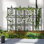 Tall Outdoor Garden Trellis Fence for Climbing Plants – Set of 6 Panels
